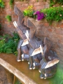 Wooden Elephant Statue Set