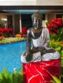 Large White And Gold Rulai Buddha Statue