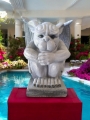 Black And Grey Sitting Gargoyle Garden Statue