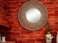 Large Rattan Wall Mirror