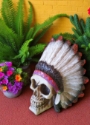 American Indian Skull Statue