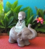 Happy Buddha On Elephant Statue