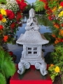 Buddha On Solar Lantern Garden Statue