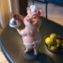 Ceramic Pig Chef Statue