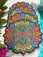 Ceramic Mandala Coaster Set