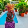 Dragon On Mushroom Tower Statue