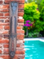Large Wooden Glazed Antique Wall Art