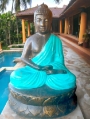 Extra Large Teal Buddha Garden Statue