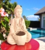 Large Cream Rulai Buddha Garden Planter