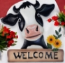 Welcome Cow Wall Art