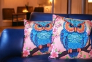 Blue Owl Cushion Set