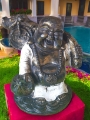 Cream Lucky Travelling Buddha Statue