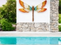 Large Golden Dragonfly Wall Art