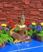 Red And Gold Rulai Buddha Statue