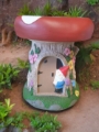Gnome Garden Mushroom House Stool
