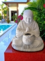 Large Grey Happy Buddha Garden Planter