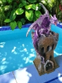 Purple Dragon On Tower Statue