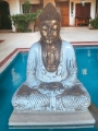 Large Blue And Gold Rulai Buddha Statue