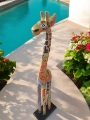 Gold Wooden Giraffe Statue
