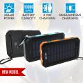 Maxxlee 10000mAh Solar Power Bank Dual USB Battery Charger Portable Torch Light Compass