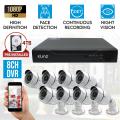 Elinz 8CH CCTV Security 8x Cameras System 1080P Face Detection DVR 5MP 4TB