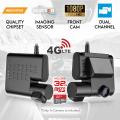 Elinz 4G Dual Dash Cam Car Camera DVR Full HD 1080P G-Sensor Android 5.1 WiFi GPS Tracker Parking Monitor 32GB