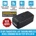 Elinz 3G GPS Tracker Real Live Tracking Wireless Device 20000mAh Big Battery MTK 6261D