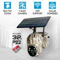 Elinz WiFi PTZ Solar Powered Camouflage Outdoor Security Camera 3MP 2K HD Resolution IP65 Home Surveillance CCTV Camera 32GB