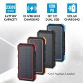Maxxlee 20000mAh Qi Wireless Charger Solar Power Bank 18W PD Type C QC3.0 Dual USB Fast Charging