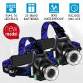 2x Headlight LED Torch CREE XM-L T6 Zoomable Headlamp Rechargeable 18650 Batteries