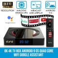 Elinz 8K 4K TV Box Android 9 OS Quad Core WiFi Google Assistant Netflix Youtube