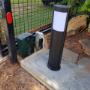 Electric gate motor installation
