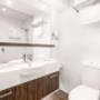 Vanity in bathroom