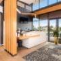 Spacious lobby with sitting area
