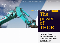 THOR Rock Breakers & Post Drivers Pty Ltd's website