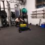 Personal training. Working out on the sled.