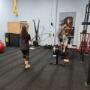 Semi private training sessions on the battle ropes and rower.