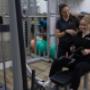Michaela instructs a patient on lower back exercises at Penrith Physiotherapy Sports Centre