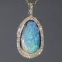 Queensland Boulder Opal Gold Pendant