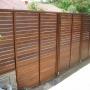 Hardwood timber slat privacy screen