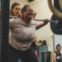Debbie hitting a new personal best with her back squat