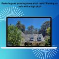 Restoring and painting steep pitch roofs  Working on roofs with a high pitch