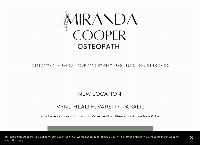 Miranda Cooper Osteopathy