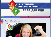 All Zones Driving School's website