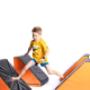 Gymnast jumping on ninja blocks