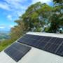 Looking over solar installation to Foxground