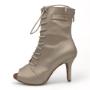 Lace Up latin dance booties