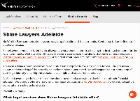 Shine Lawyers Adelaide's website