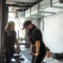 Personal Trainer Nicole coaching her client through a warm up sequence before training