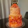 colorful 40th Birthday cake